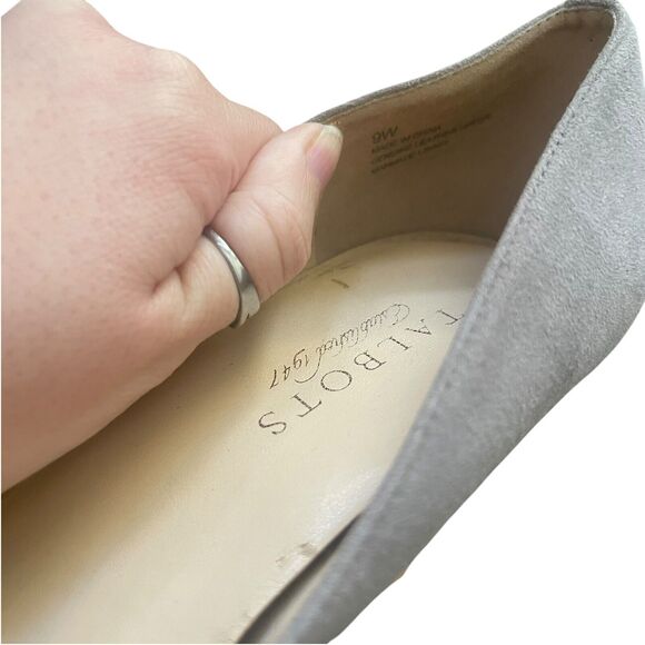 Talbots Women's Size 9 M Gray Leather Suede Pointed Toe 4.5 IN Heels‎ - Picture 10 of 12
